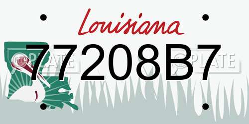 77208B7 Louisiana License Plate