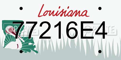 77216E4 Louisiana License Plate