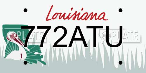 772ATU Louisiana License Plate