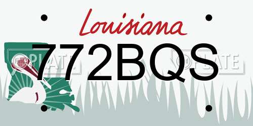 772BQS Louisiana License Plate