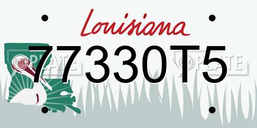 77330T5 Louisiana License Plate