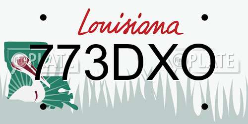 773DXO Louisiana License Plate