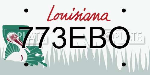 773EBO Louisiana License Plate