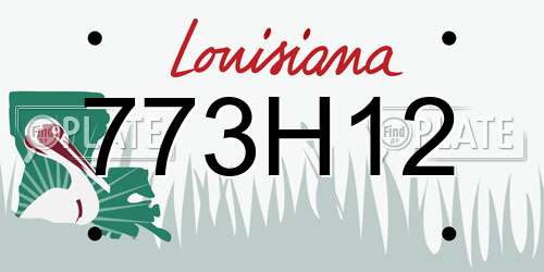 773H12 Louisiana License Plate