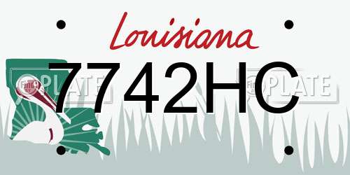 7742HC Louisiana License Plate