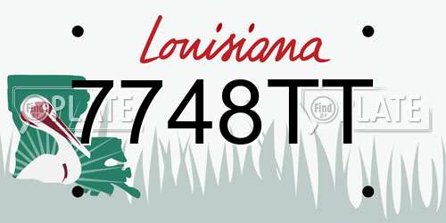 7748TT Louisiana License Plate