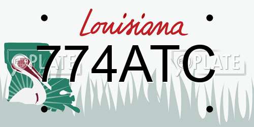 774ATC Louisiana License Plate
