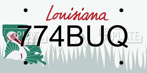 774BUQ Louisiana License Plate