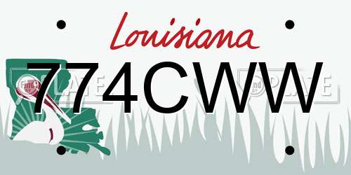 774CWW Louisiana License Plate
