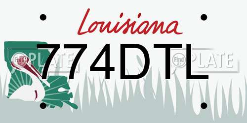 774DTL Louisiana License Plate