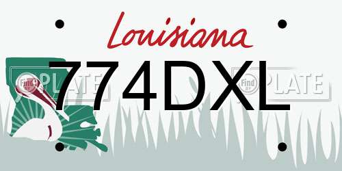 774DXL Louisiana License Plate