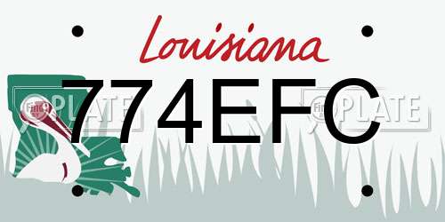 774EFC Louisiana License Plate