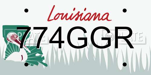 774GGR Louisiana License Plate