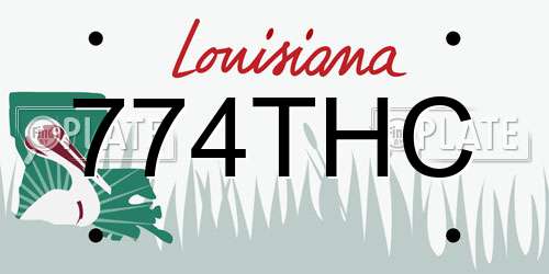774THC Louisiana License Plate