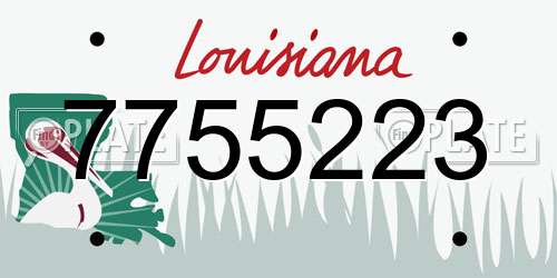7755223 Louisiana License Plate