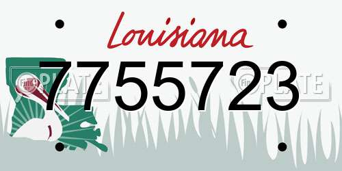 7755723 Louisiana License Plate