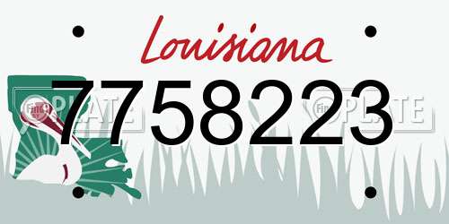 7758223 Louisiana License Plate