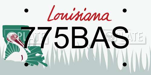 775BAS Louisiana License Plate