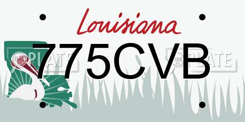 775CVB Louisiana License Plate