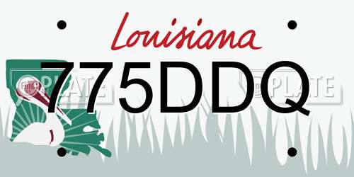775DDQ Louisiana License Plate
