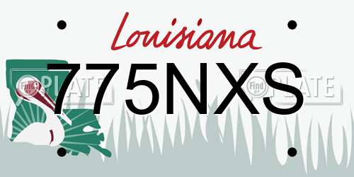 775NXS Louisiana License Plate