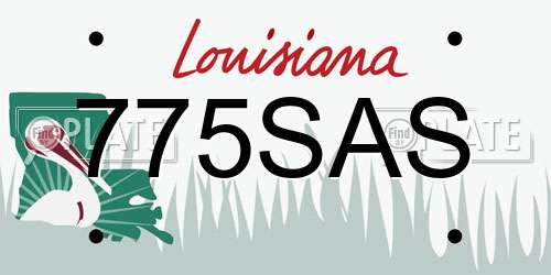 775SAS Louisiana License Plate