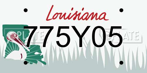 775Y05 Louisiana License Plate