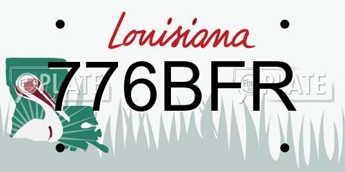 776BFR Louisiana License Plate