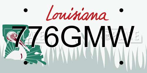 776GMW Louisiana License Plate