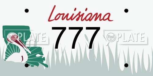 777 Louisiana License Plate