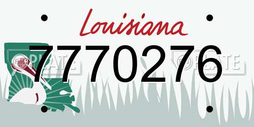 7770276 Louisiana License Plate