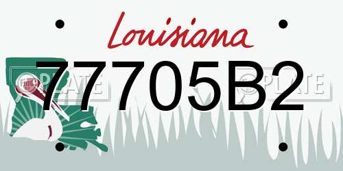 77705B2 Louisiana License Plate