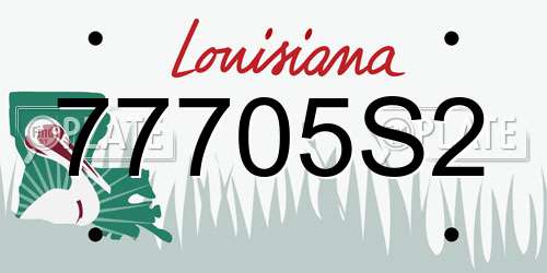 77705S2 Louisiana License Plate