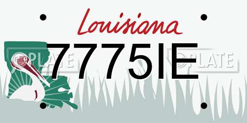 7775IE Louisiana License Plate