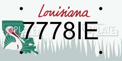 7778IE Louisiana License Plate