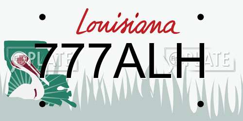 777ALH Louisiana License Plate