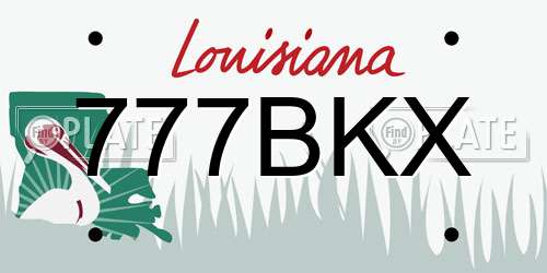 777BKX Louisiana License Plate