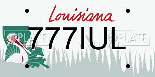 777IUL Louisiana License Plate