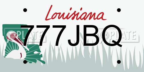 777JBQ Louisiana License Plate