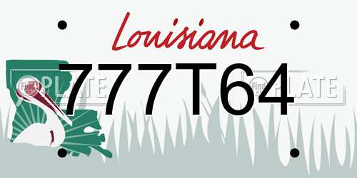 777T64 Louisiana License Plate