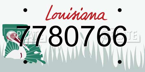 7780766 Louisiana License Plate