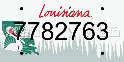 7782763 Louisiana License Plate