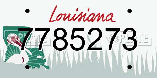 7785273 Louisiana License Plate