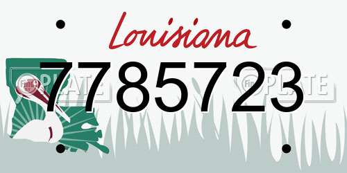 7785723 Louisiana License Plate