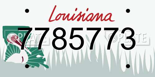7785773 Louisiana License Plate