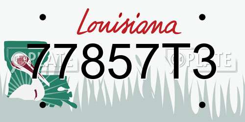 77857T3 Louisiana License Plate