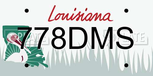 778DMS Louisiana License Plate