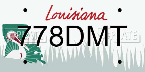 778DMT Louisiana License Plate