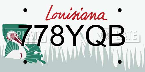 778YQB Louisiana License Plate