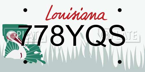 778YQS Louisiana License Plate